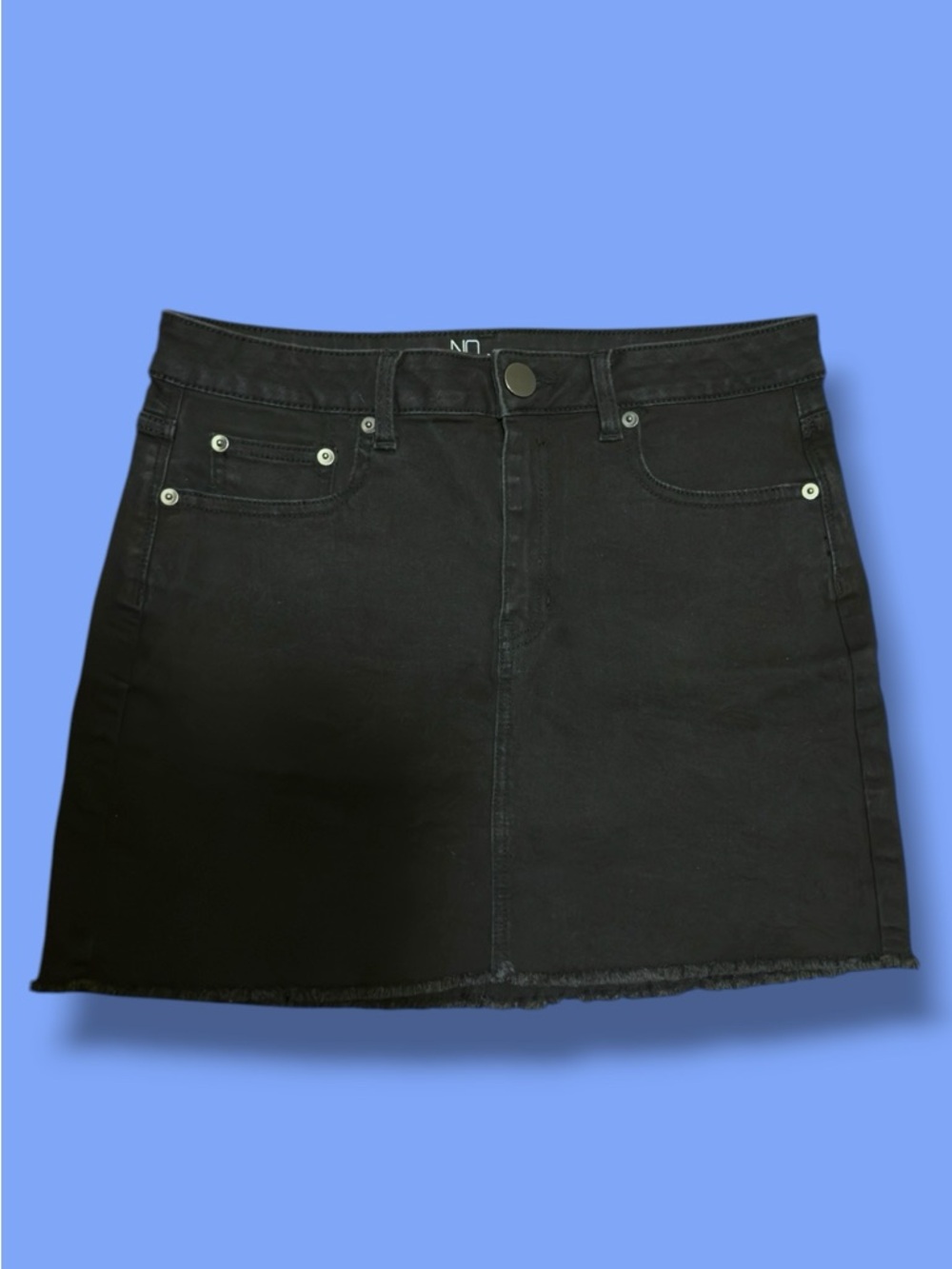 Classic Black Denim Mini Skirt - Women's